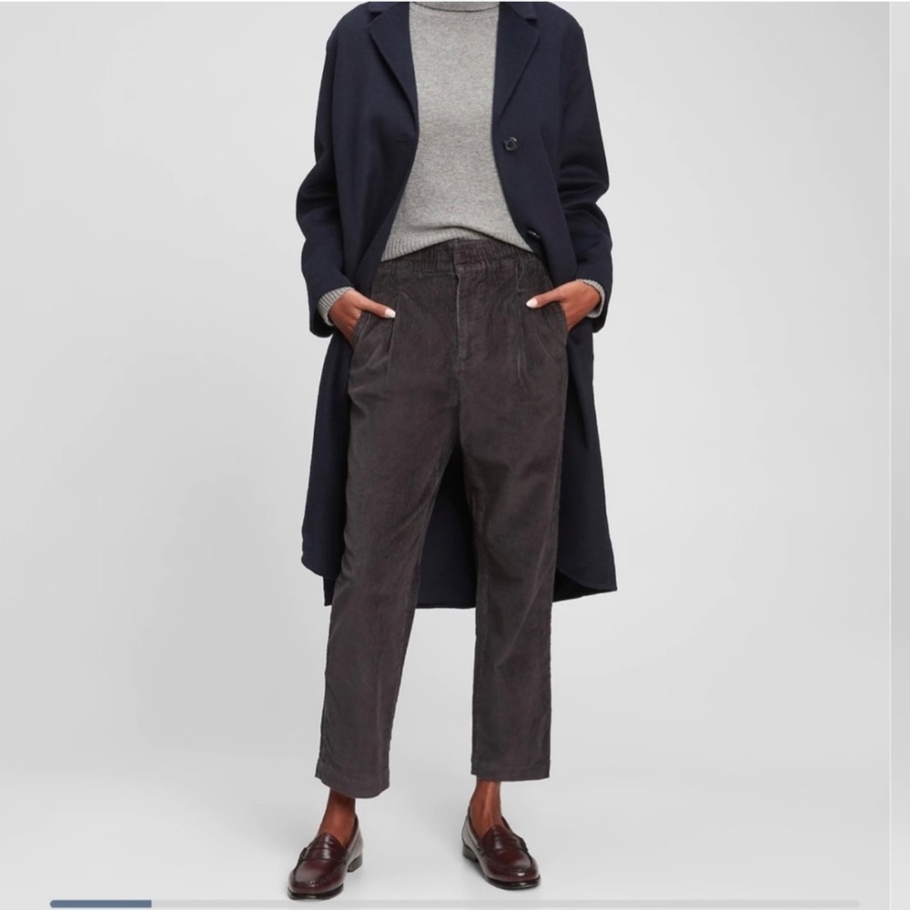 High rise grey corduroy jogger - gap